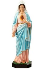STATUA SACRO CUORE DI MARIA CM 85 IN VETRO RESINA  