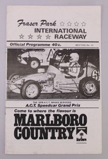 Programma gare Fraser Park ACT Speedcar Grand Prix Australia 1976