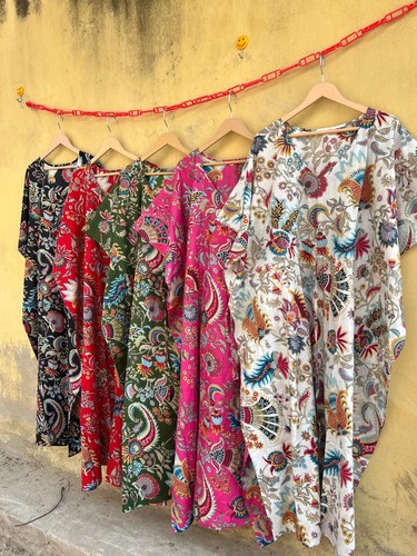 Caftano cotone maxi abito - caftano,