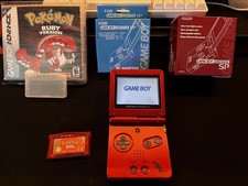 Nintendo gameboy Advance Sp Rosso Groudon Con Pokemon Rubino