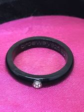 ANELLO NERO BROSWAY IN RESINA E CASTONE IN ARGENTO 925 CON SWAROVSKY MIS 16