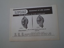 advertising Pubblicità 1954 FARI LUCAS