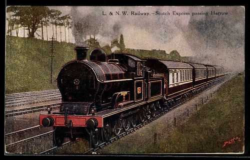 Cartolina artistica ferrovie - cartolina,