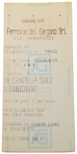 Biglietto pullman ferrovie - biglietto,