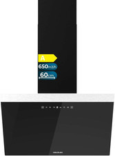 Cappa Aspirante Inclinata 60 Cm Flux DT 606500 Glass Black A. 165W Su 3 Livelli,