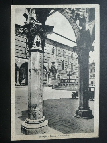 Cartolina perugia piazza - perugia, iv
