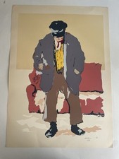 Litografia d'autore meta' 900 firmata in lastra