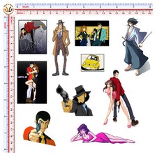 Lupen cartoon adesivi auto moto casco tuning helmet sticker print pvc 10 pz.