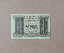 BANCONOTA 1 LIRE REGNO 14/11/1939 GRASSI PORENA COSSU FDS