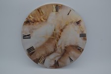 Orologio Da Parete In Legno e Resina Effetto Marmo 40cm