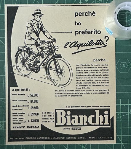 Rara pubblicita bianchi - rara,