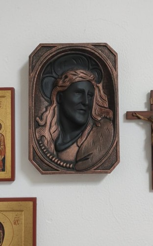 Quadro legno arte sacra volto - arte,