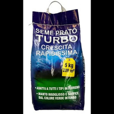 Semi Prato TURBO Crescita Rapidissima 5KG200mq - Colore Verde Intenso FLORTIS