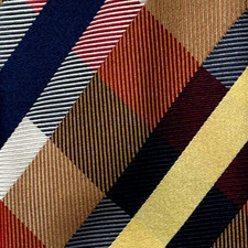 Cravatta seta ZANOLINI blu oro