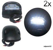 2x Luce Targa 4 Led Universale 12V Lampada Fanale Posteriore Barca Bici Moto Atv