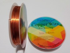 3mt /rotolo di filo in rame placcato 0.8mm 20 gauge colore rame  bijoux