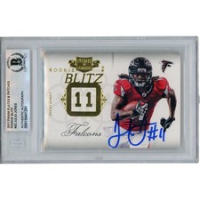 Julio Jones Firmato 2011 Panini Piatti Patch Rookie /249 Card Beckett 53380