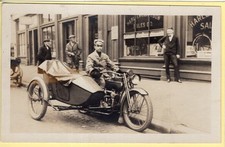Motorcycle & Sidecar in Front