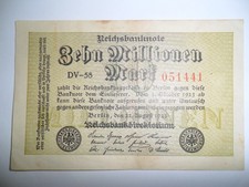 BANCONOTA 10 MILLIONEN MARK GERMANIA 1923 SPL SERIE DV - 58