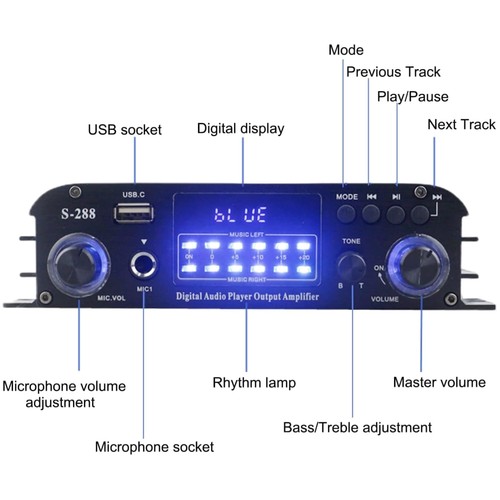 Amplificatore stereo bluetooth - amplificatore,