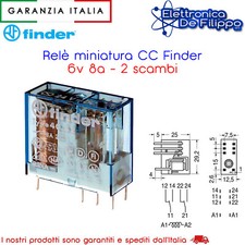 RELE' MINIATURA 2 SCAMBI 6V 8A
