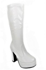 DONNA DONNA ABITO FANTASIA PARTY GO GO STIVALI ANNI 60 70 RETRO PLATFORM TACCO BLOCCO