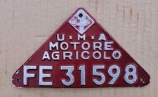 Uma targa motore agricolo - uma,