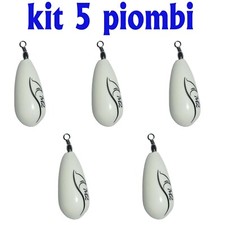 Piombi Pesca Barca Bolentino Piombo Plastificato Surfcasting Bianco Kit mare