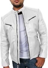 Giacca da motociclista bianca