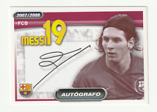 LIONEL MESSI BARCELLONA STICKER 112 AUTOGRAFO STAMPA FIRMATA 2007 2008 PANINI MINT