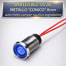 SPIA LED BLU 12V DC METALLO