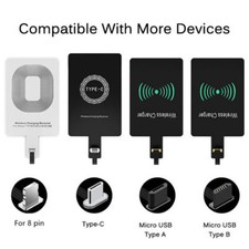 Ricevitore Ricarica Rapida Wireless Universale Mobile USB Micro Caricatore Adattatore DC 5V