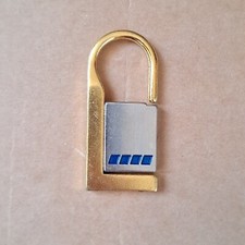 Portachiavi Automobile FIAT, metallo 2 colori: oro e argento, vintage originale