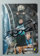 AUTOGRAPH CARD HAND SIGNED FC INTER DS 2000 ANGELO PERUZZI GK  JUVE CHAMPIONS L.