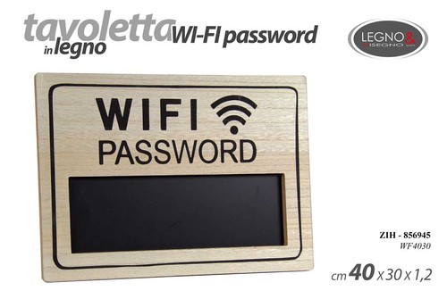 Lavagnetta wifi legno - , password
