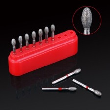 Dental Diamond Burs CALCIO 379-023F FINE RED DEFEN impugnatura attrito forma uovo