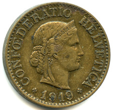 Svizzera 10 centesimi testa