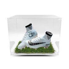 Teca in Plexiglass Pallone Rugby, SCARPE...Collezionismo Sport 30cm 40cm 30cm