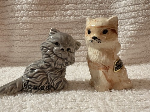 Vintage porcelain cat pair - vintage,