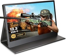 Monitor Portatile 13,3 Pollici Mini HDMI USB-C Monitor Portatile Gaming Monitor per PS