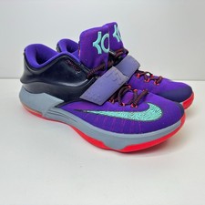 Scarpe da basket Nike KD 7 'Aunt Pearl' viola/blu usate, numero 46 US 12