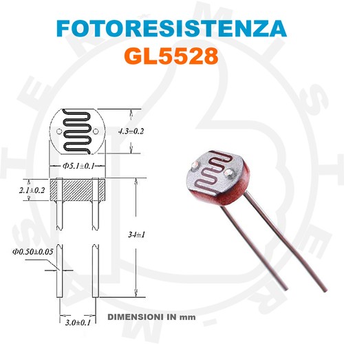 Gl5528 fotoresistenza 5mm - gl5528,