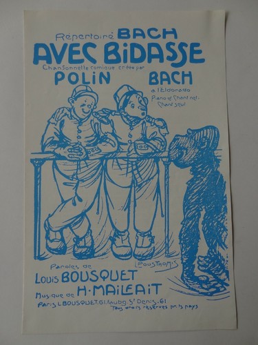 Partition avec bidasse bach - avec,