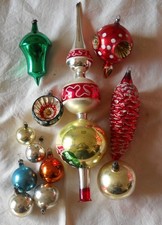 Vintage palle di vetro adorno albero Natale