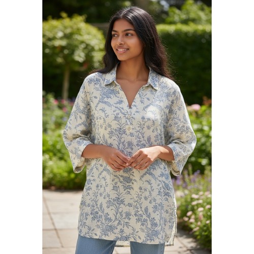 Tunica laura ashley blu - laura, misto