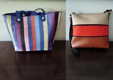 Carpisa 2 Borse tracolla e shopping double face Multicolor righe