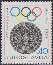 Jugoslavia 1968 Olimpiadi Messico,calendario Maya,mitologia,MNH