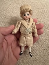 Antica bambola ragazzo mignonette tutto originale 4,25” Simon Halfig per mercato francese