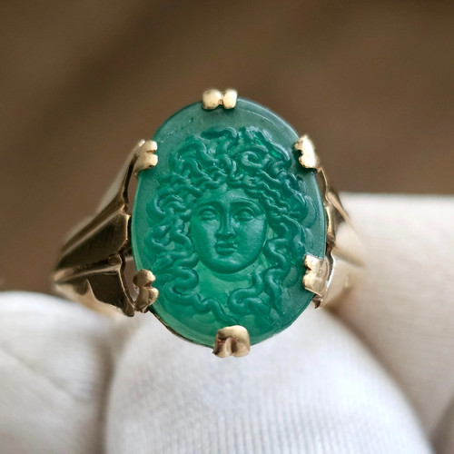 Antico anello cammeo oro - cammeo, in