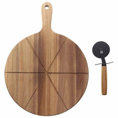 Tagliere tondo legno con - tagliere,
